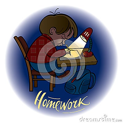 Homework Vector Illustration